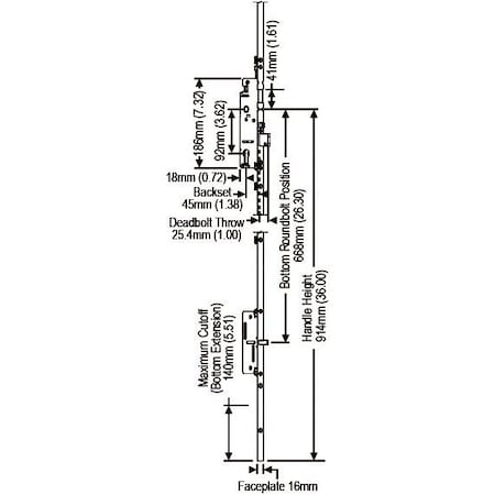 Strybuc Manual Round Bolt Lock Ext 850-8778139